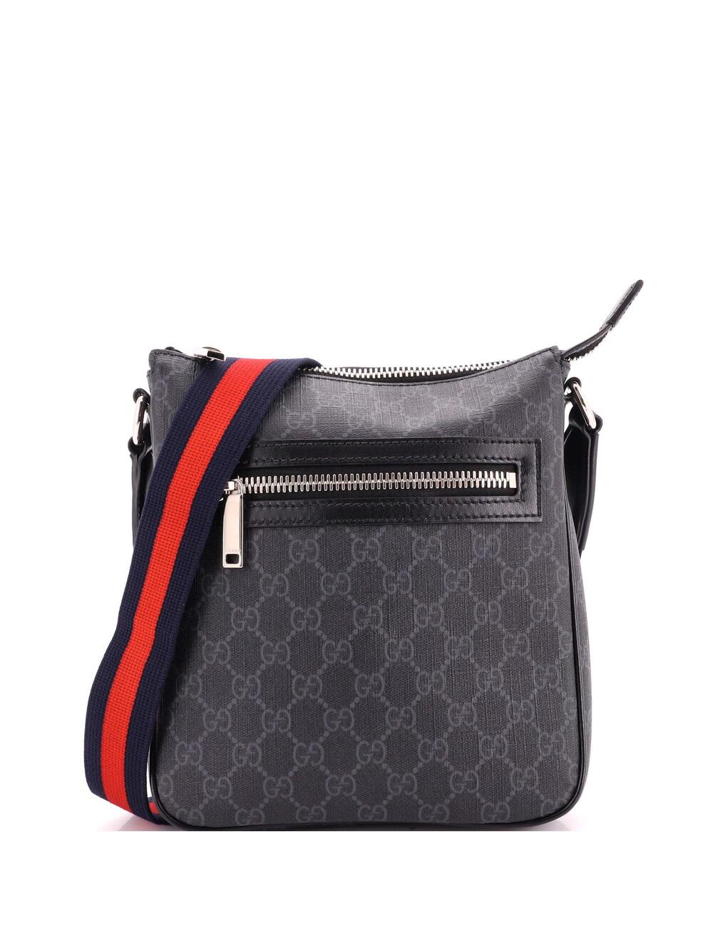 Gucci Web Strap Front Zip Messenger Bag #366556G10B